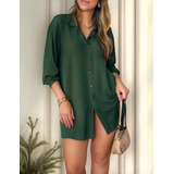 Camisao Feminino Chemise Manga