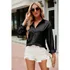 Camisas Cetim Camisete Acetinada Estilosa Moda Secretária