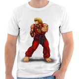 Camiseta, Camisa Street Fighter 5 Ken 4 Jogo Luta Ps3 X Box