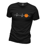 Camiseta 100%algodão Nba Basket Batimento Cardiaco Basketbal