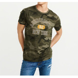 Camiseta Abercrombie Masculina Camuflada