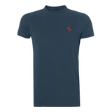 Camiseta Abercrombie Masculina Outline Red Icon Azul Escuro