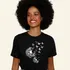 Camiseta Algodão Baby Look Blusa Feminina Flor Borboleta
