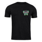 Camiseta Algodao Borboleta Hippie