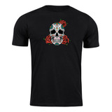 Camiseta Algodao Caveira Mexicana