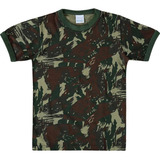 Camiseta Algodao Juvenil Camuflada
