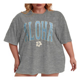 Camiseta Aloha Feminina Oversized