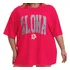 Camiseta Aloha Florzinha Oversized Tumblr Delicada Essencial
