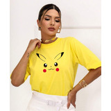 Camiseta Amarela Pikachu Face
