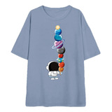 Camiseta Astronauta Fofo Planetas
