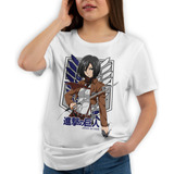 Camiseta Attack On Titan Mikasa Survey Corps Animes