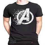Camiseta Avengers Vingadores Logo Endgame Capitão America Tamanho PP Cor Preto