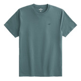 Camiseta Azul Acinzentado Hollister