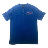 Camiseta Azul Gola V E Botões Polo Ralph Lauren Promoção 