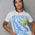 Camiseta Baby Look Blusa Feminina Verão Estampada T-shirt