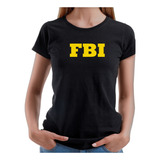 Camiseta Baby Look Fbi