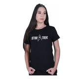 Camiseta Baby Look Fem. Star Trek Jornada Estrelas Camisa