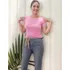 Camiseta Baby Look Feminina Eazy At Cotton Penteado