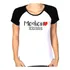 Camiseta Baby Look Raglan Medicina Veterinária Profissão 31