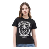 Camiseta Babylook Algodao Black