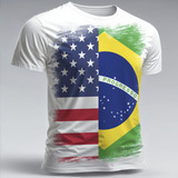 Camiseta Bandeira Brasil Com