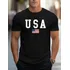 Camiseta Bandeira Eua Algodão Premium Estilo Estados Unidos