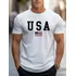Camiseta Bandeira Eua Algodão Premium Estilo Estados Unidos