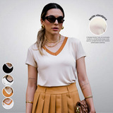 Camiseta Basica Bicolor Gola