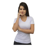 Camiseta Basica Feminina Branca