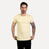Camiseta Basica Masculina Amarela
