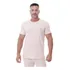 Camiseta Básica Masculina Casual Slim Fit Camisa Rosa