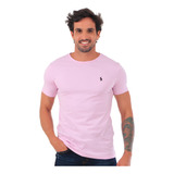 Camiseta Basica Masculina Rosa
