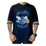 Camiseta Basquete Charlotte Hornets Estilo Futebol Americano
