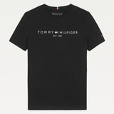 Camiseta Bebê Logo Clássico- Tommy Hilfiger - Preto