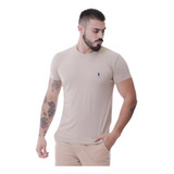 Camiseta Bege Masculina Manga