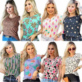 Camiseta Blusa Feminina Manga