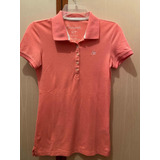 Camiseta Blusa Gola Polo Aeropostale Henley Botões Coral