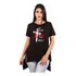 Camiseta Blusa Long Feminina Estampa Alongada Moda Gospel