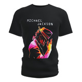 Camiseta Blusa Preta Adulto Unissex Michael Jackson 