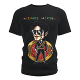 Camiseta Blusa Preta Infantil Banda Michael Jackson Thriller