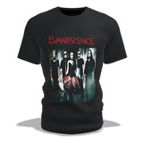 Camiseta Blusa Preta Unissex Banda Evanescence Lithium Rock