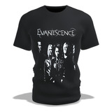Camiseta Blusa Preta Unissex Banda Evanescence Rock 
