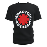 Camiseta Blusa Preta Unissex Banda Red Hot Chili Peppers