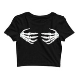 Camiseta Blusinha Cropped Mao