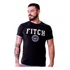 Camiseta Bordada Aber Fitch Slim Fit Preta Algodão Pima