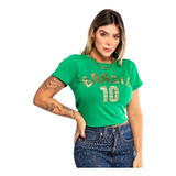 Camiseta Brasil Feminina Copa Torcedora Confortavel Seleção