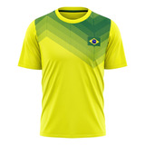Camiseta Brasil Regia Masculino - Amarelo
