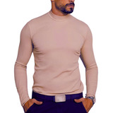 Camiseta Cacharrel Masculina Manga Longa Gola Role Canelada