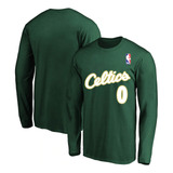 Camiseta Camisa Algodã Manga Longa Boston Celtics 0 Basquete