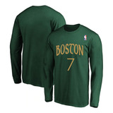 Camiseta Camisa Algodã Manga Longa Boston Celtics 7 Basquete